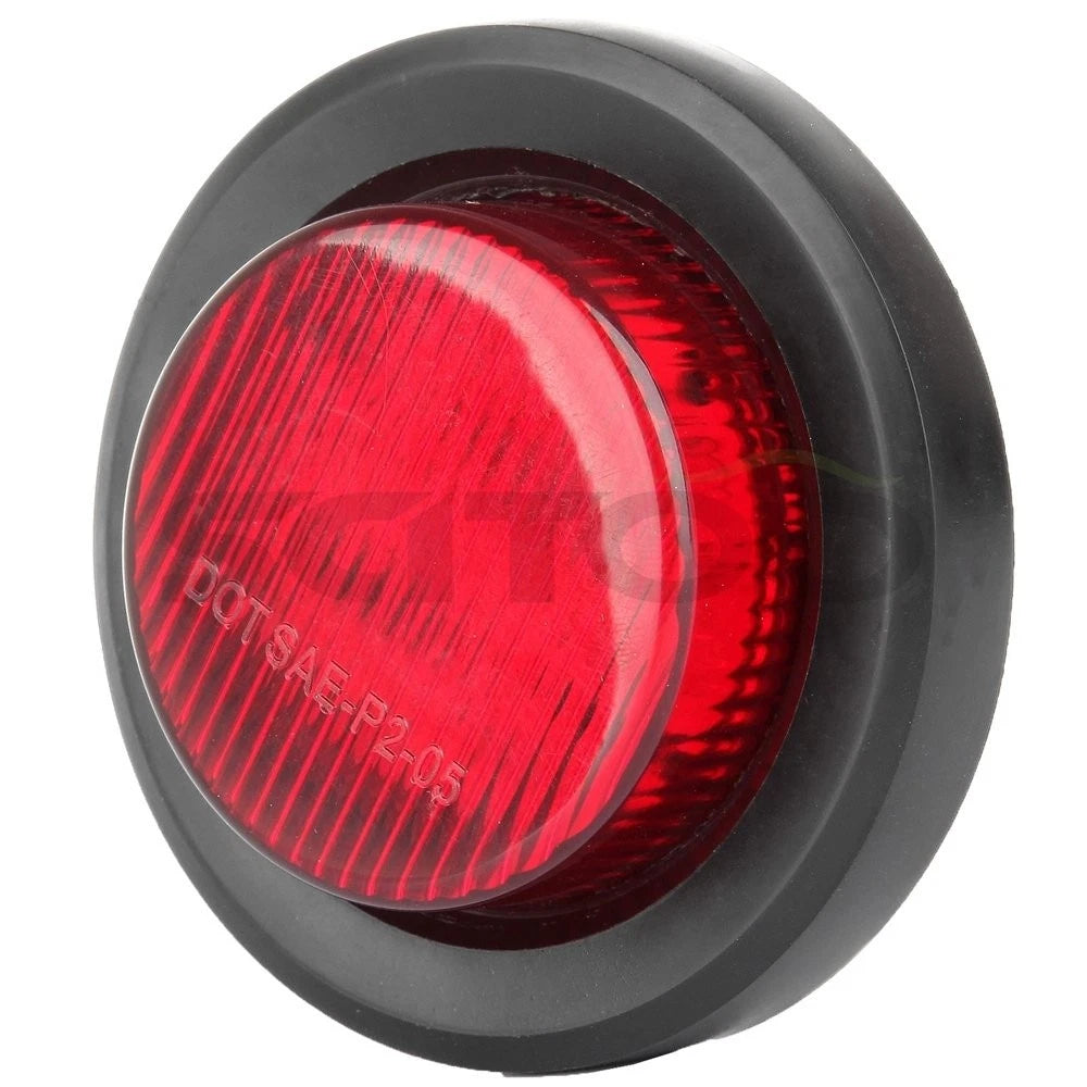 8PCS Red Side Marker Clearance Lights with Grommet & Pigtail for Kenworth T660 T700 T800 (2003–2023)