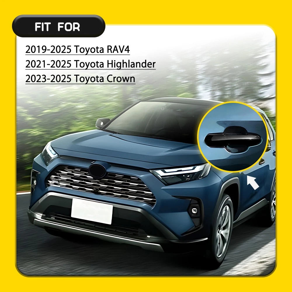 Set of 4 Upgraded Door Handle Covers for Toyota RAV4 Highlander (2019–2025)
