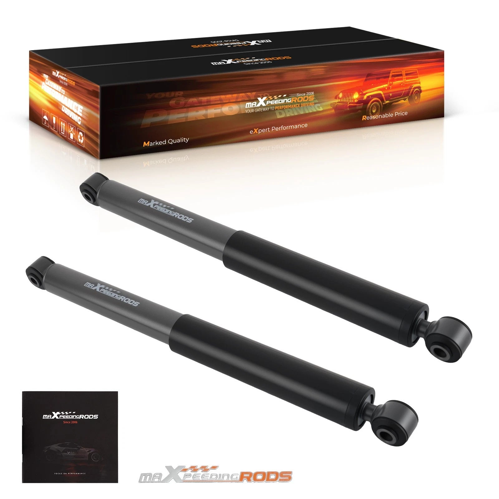 Rear Lowering Shocks 2" - 4" Drop For Silverado/Sierra 99-06 Dust cover equipped