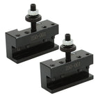 Set of 2 Quick Change Turning Facing Tool Post Holder for CNC Lathe