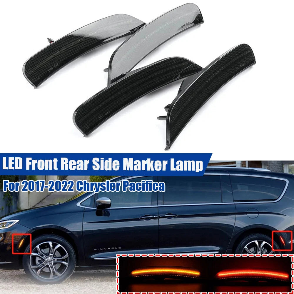 Set of 2 Smoke LED Side Marker Lights for Chrysler Pacifica (2017–2022)