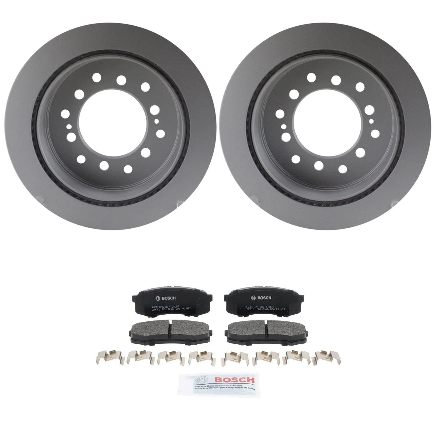 Bosch Rear Quietcast Rotors & Semi-Met Disc Brake Pad Kit for FJ Cruiser (2007–2014)