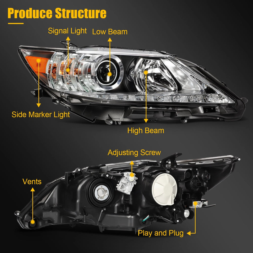 Passenger Side LED Headlight for Lexus ES350 ES300h (2013–2015)