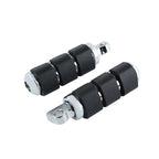 Chrome Anti Vibration Rubber Footpeg Footrest for Harley Softail Dyna