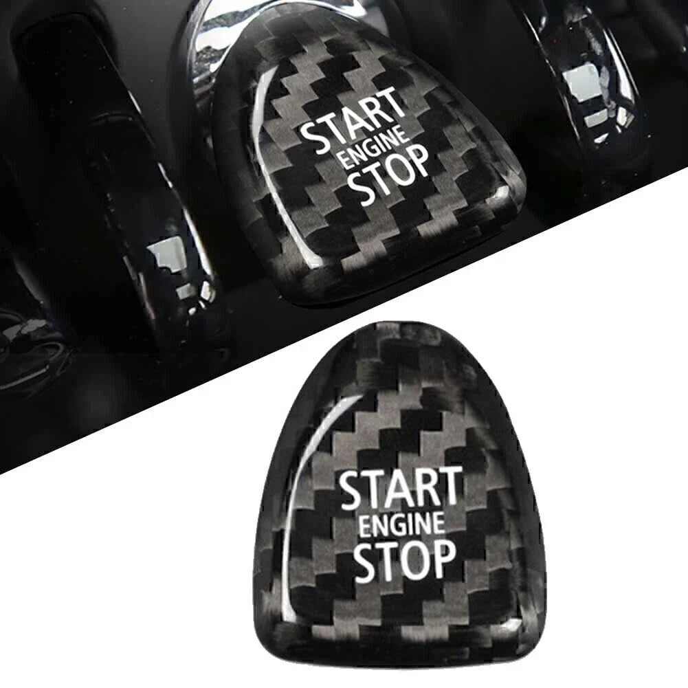 Carbon Fiber Keyless Start Button Cover for BMW Mini Cooper (2002-2023)