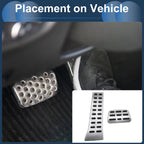 Set of 1 Automatic Footrest Pedals Cover for Hyundai Tucson (2016–2023) Silver Tone