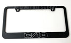 Matte Black Premium License Plate Frame with Script for Chevy C10 (1960–1966)