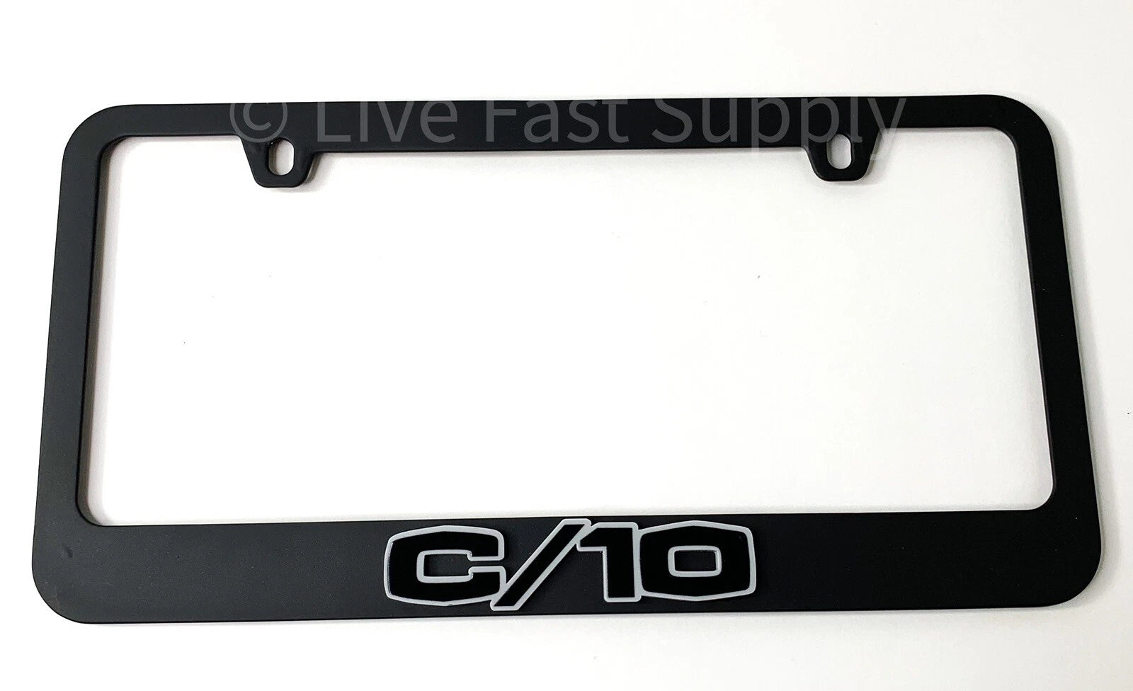 Matte Black Premium License Plate Frame with Script for Chevy C10 (1960–1966)