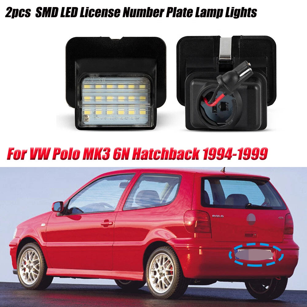 SMD LED License Plate Lamp for VW Polo MK3 6N (1994–1999)