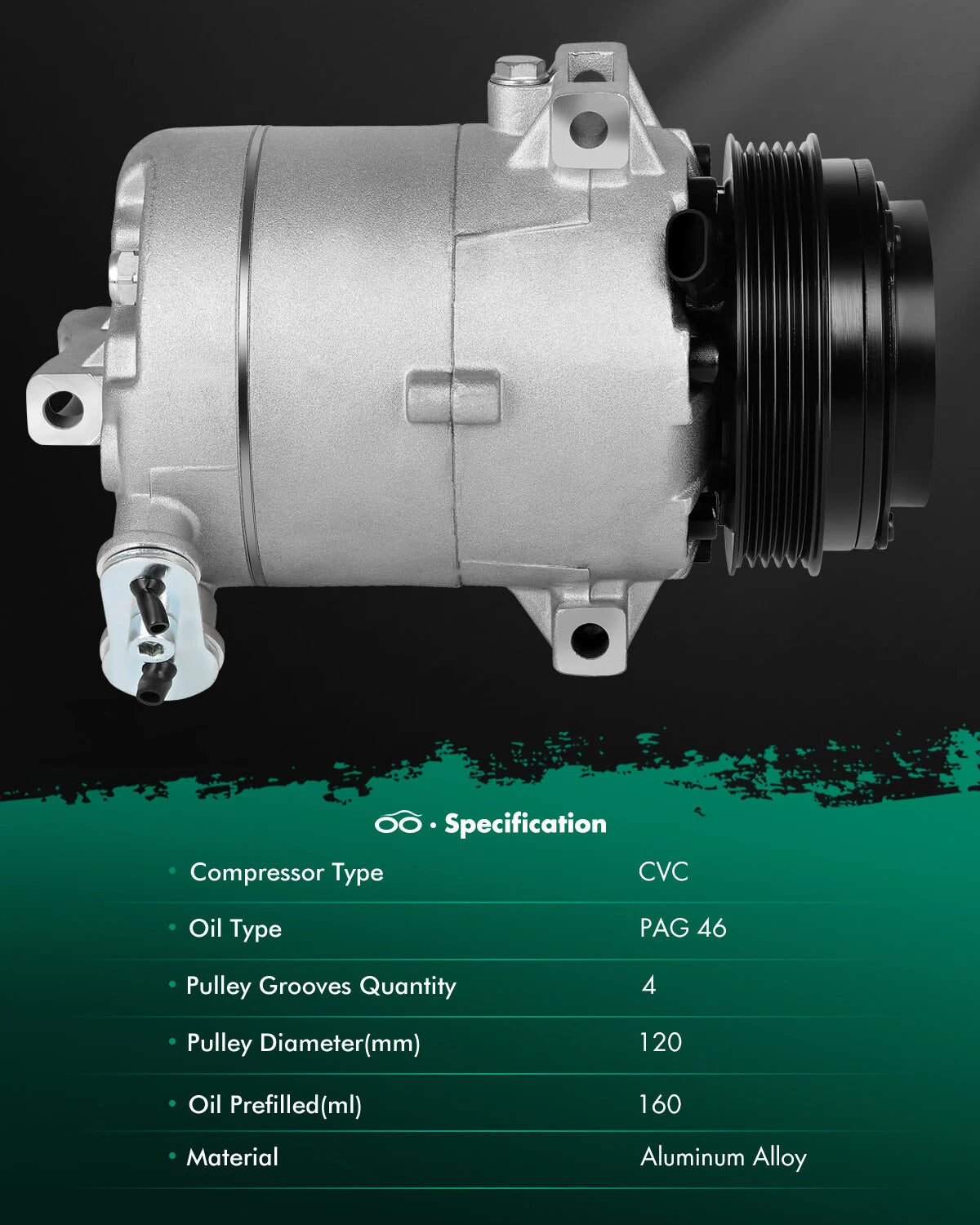 A/C Compressor for Chevrolet Classic 2.2L (2004–2005) Pontiac Grand Am