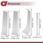 8 Pcs Door Pillar Window Trim for Ford Everest (2015–2021) Silver Tone