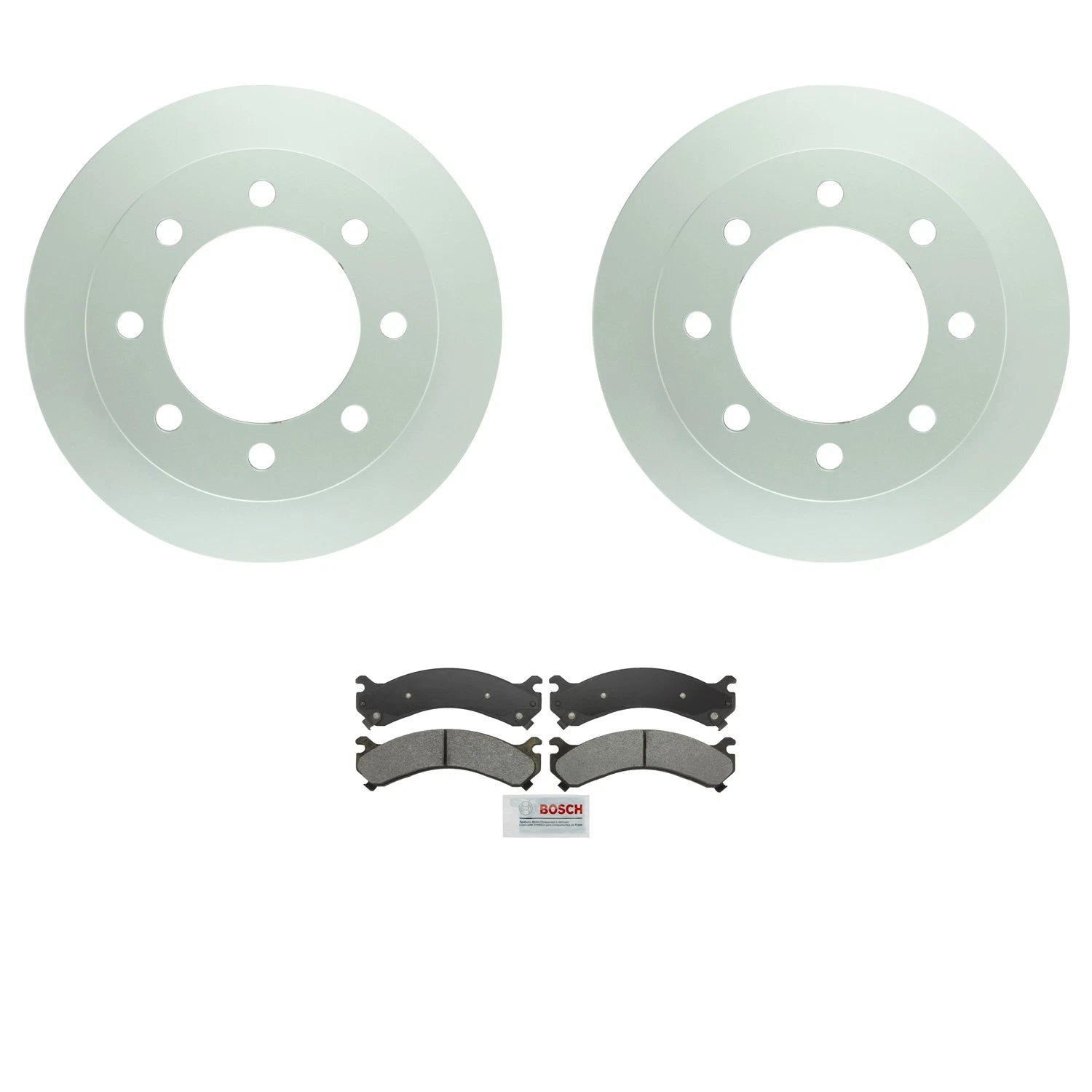 Bosch Rear Disc Brake Rotors & Semi-Met Brake Pads Kit for GMC Sierra 3500 HD (2007–2023)