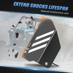 Aluminum Front Shock Guards for Polaris RZR XP 1000 Turbo (2014–2018)
