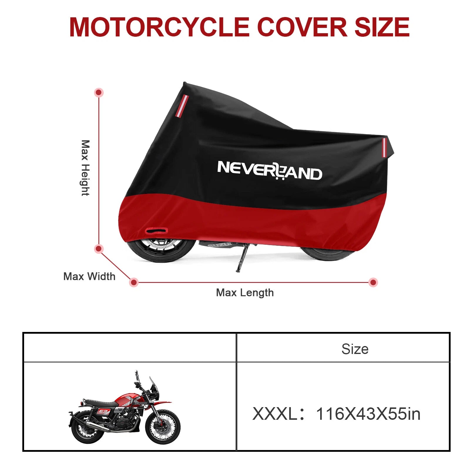 Waterproof Motorcycle Cover for Harley Davidson Heritage Softail Classic (XXXL)