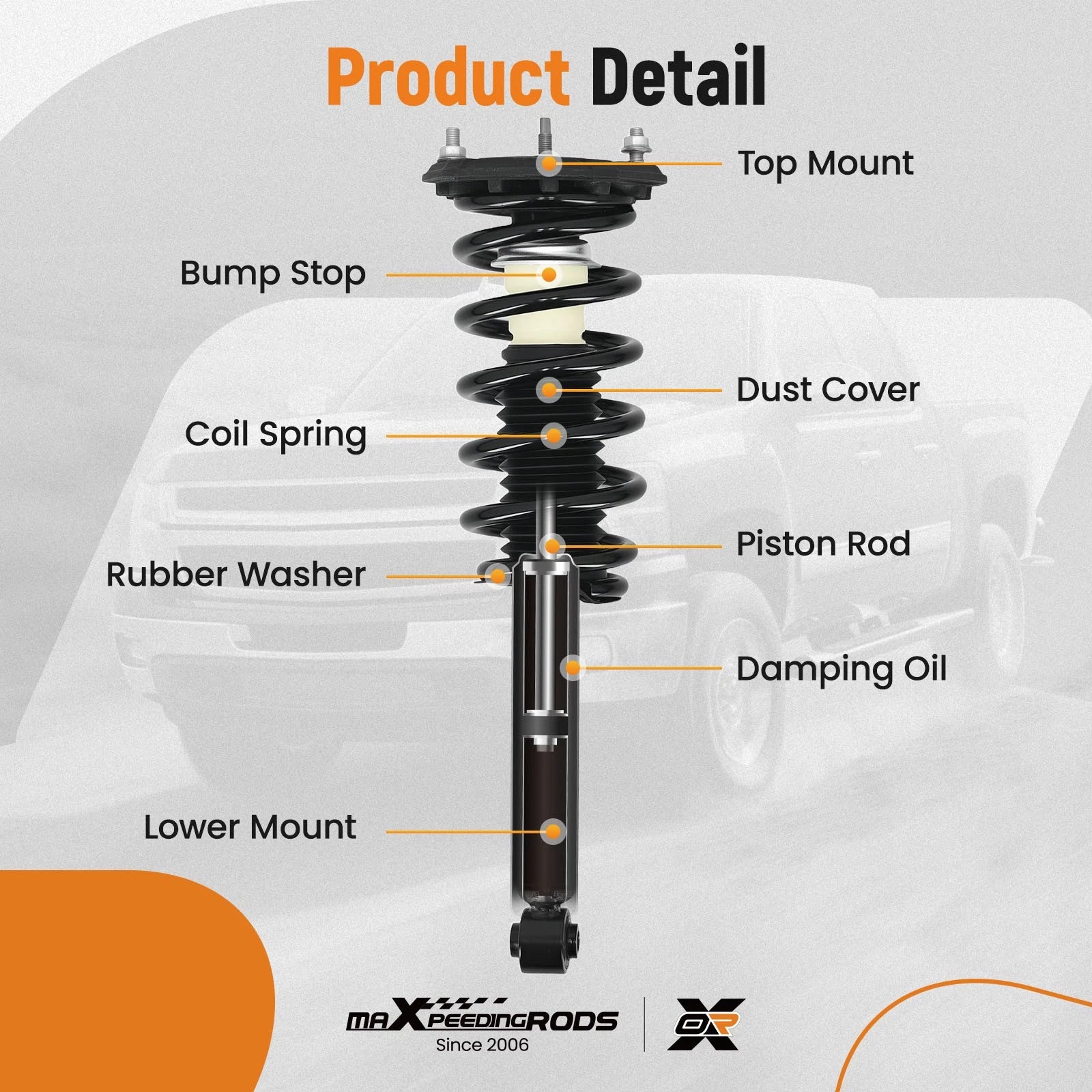 Quick Complete Rear Strut with Coil Spring for Nissan Maxima (2000-2003)