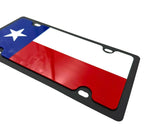 License Plate Cover Premium Black for Texas State Flag (Universal Fit)