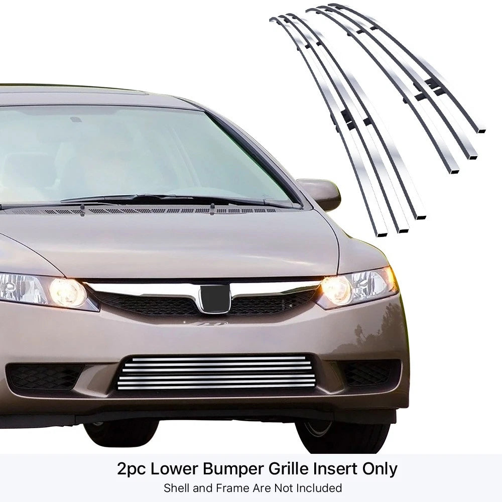Stainless Silver Billet Grille for Honda Civic/Hybrid Sedan (2009–2011)