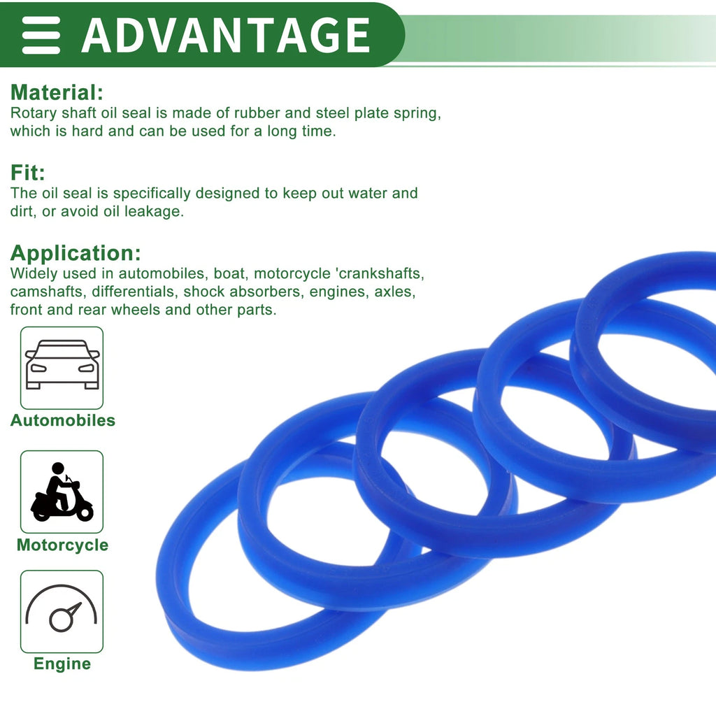 Set of 5 Oil Seal Rotary Shaft Seal 38x45x6.5mm High Pressure