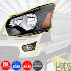 Halogen Headlight for Ford Transit 150/250/350/350HD (2015–2022) W/Bulb Black