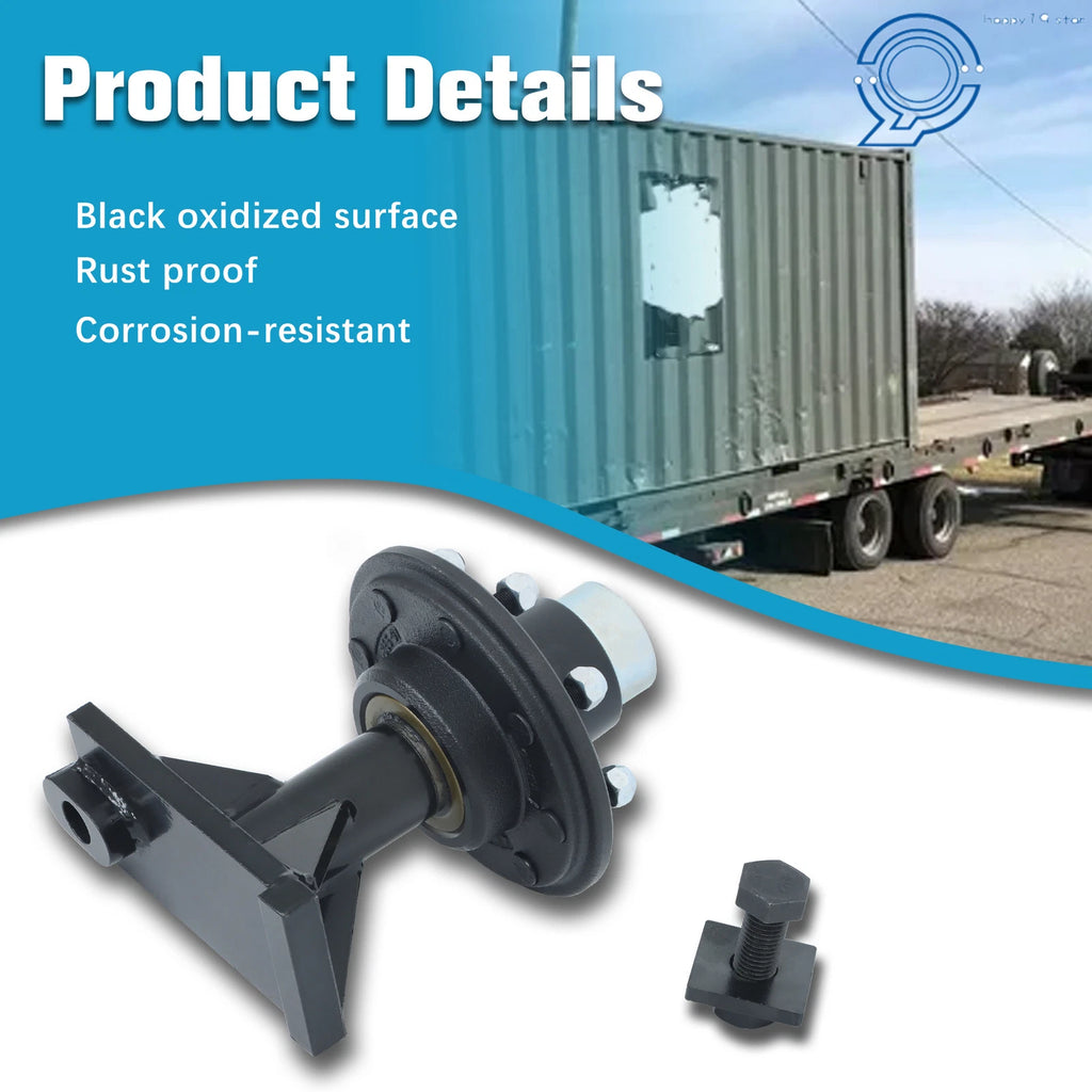 8 Lug Bolt-On Spindle Kit for Shipping Container Wheels (No Handle)