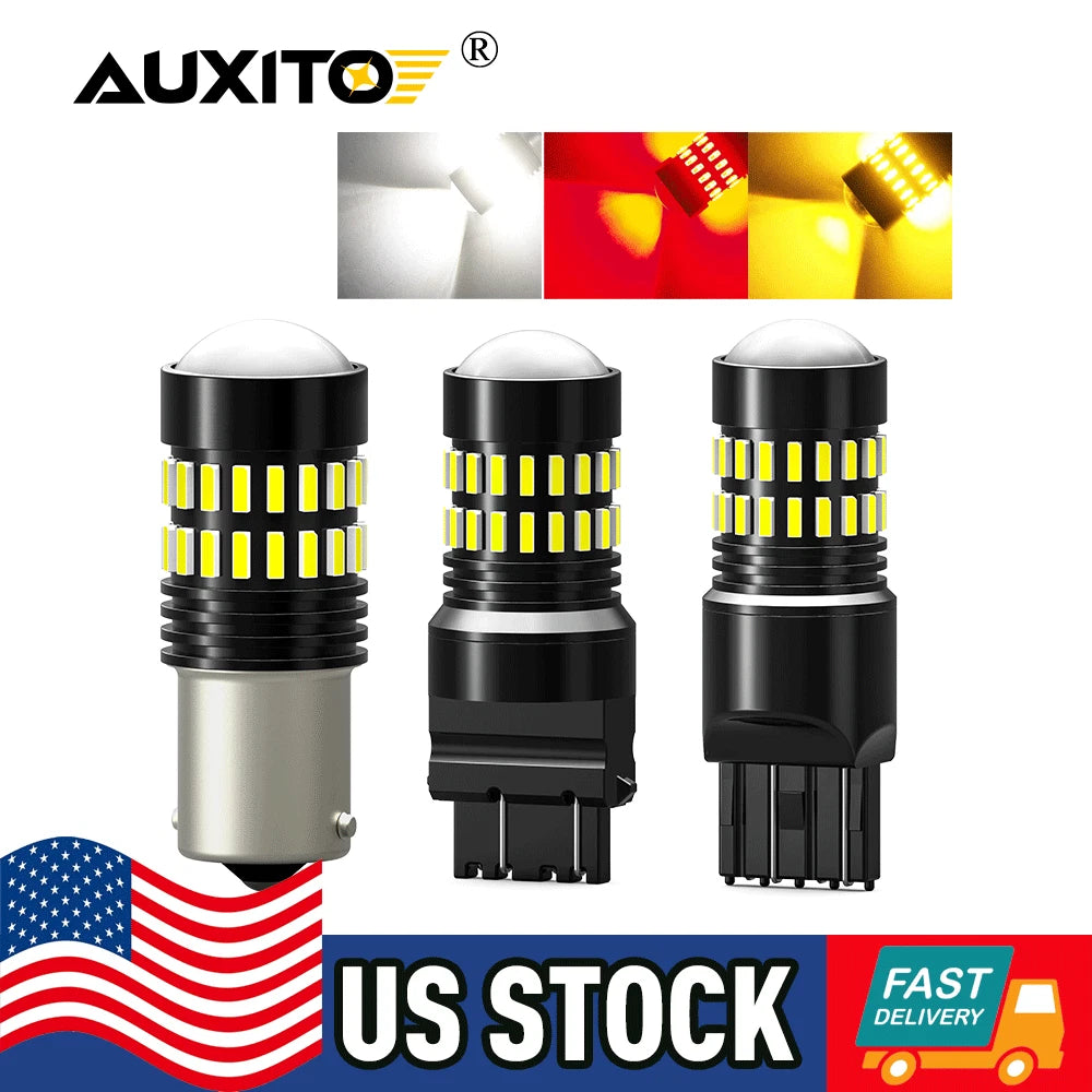 2X Amber White LED Turn Signal Lights for Various Vehicles