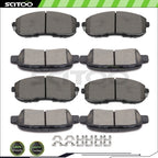 Set of 8 Ceramic Brake Pads for Nissan Sentra (2007–2018)