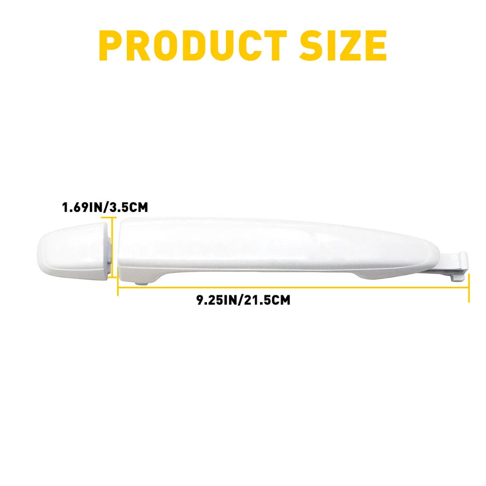 Set of 2 Exterior Door Handles for Toyota Sienna (2004–2010) White