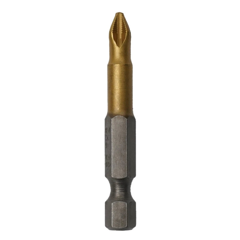 5PCS PH2 50mm Coated Electric Screwdriver Bit 1/4in Hex Shank
