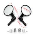 Round Bar End Mirror for Harley (7/8", 1", 22mm, 25mm) Diamond Cut