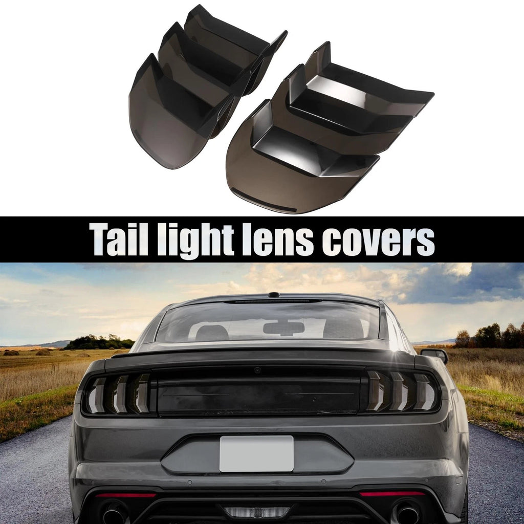 Tail Light Lamp Cover Trim Bezels for Ford Mustang (2018–2021) Black