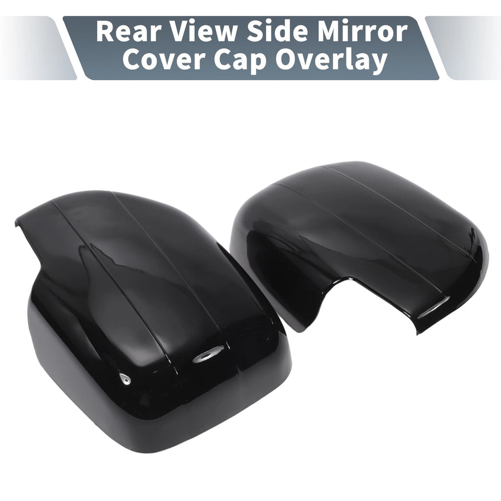 Pair Rearview Mirror Cap Overlay Gloss Black for Lexus Land Cruiser (2008–2021)