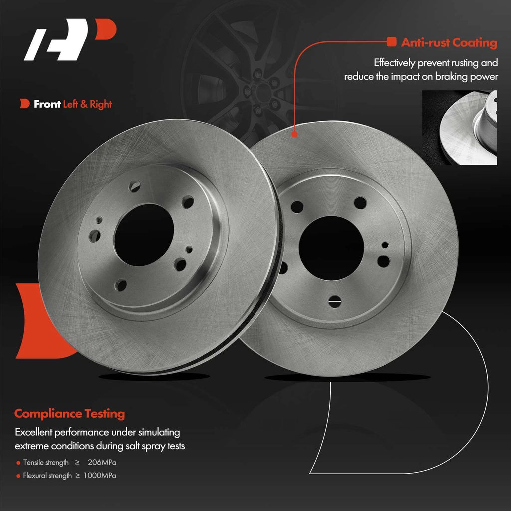 Front Disc Brake Rotors & Ceramic Pads for Mitsubishi Outlander (2003-2004)