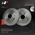Front Disc Brake Rotors & Ceramic Pads for Mitsubishi Outlander (2003-2004)