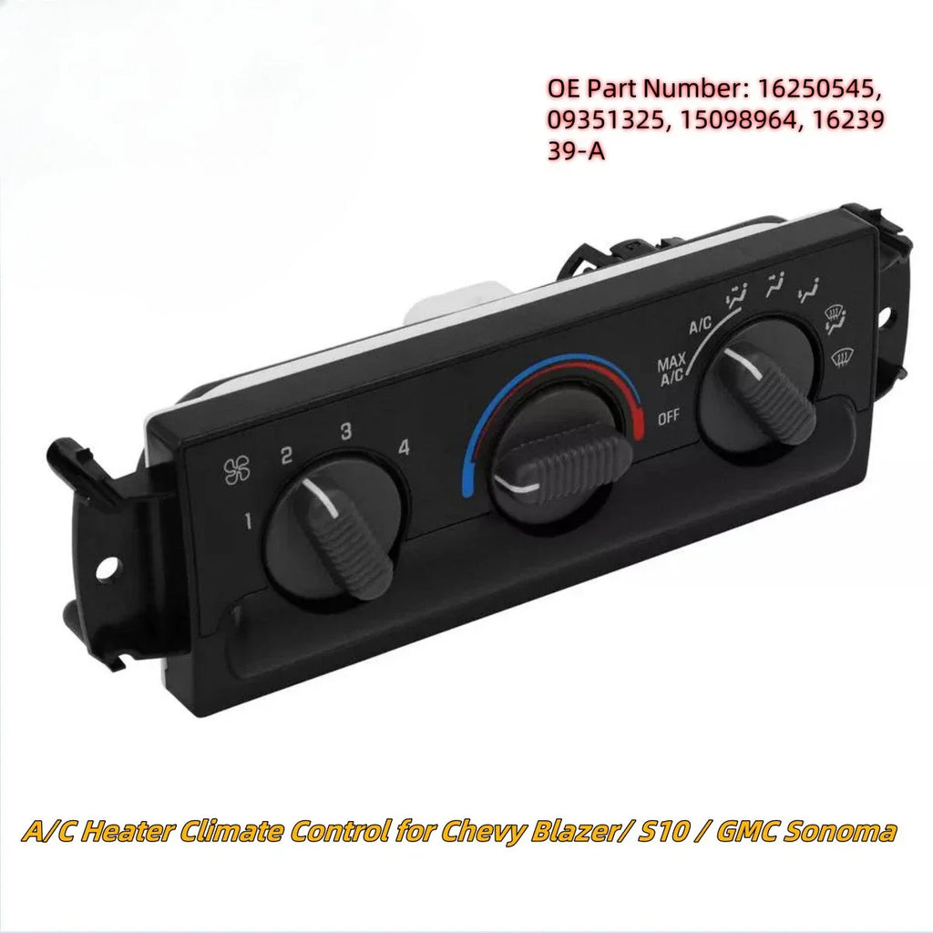 Climate Control Module AC Heater for Chevy S-10 S10 GMC Sonoma (1998–2005)