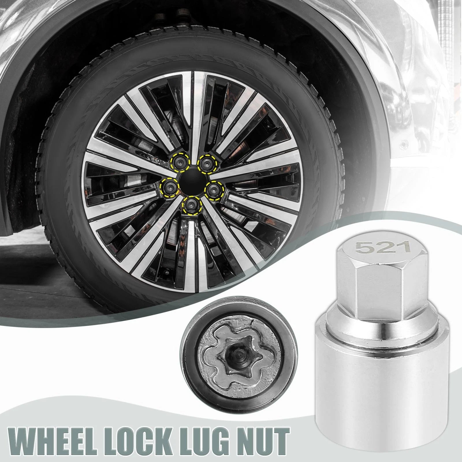 Wheel Lock Lug Nut Anti Theft Key for Volkswagen (521)