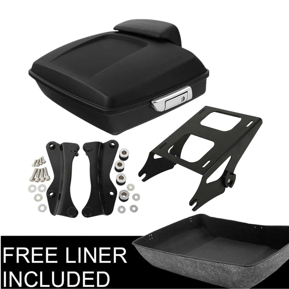 Matt Chopped Tour Trunk Rack Docking Kit for Harley Electra Glide (2014–2023)