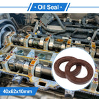2X Oil Seal Rotary Shaft Seal FKM Rubber 40x62x10mm for Various Models