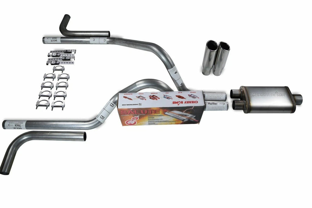 2.5" Dual Exhaust Kit for Dodge Dakota (1987–1996) - Cherry Bomb Salute