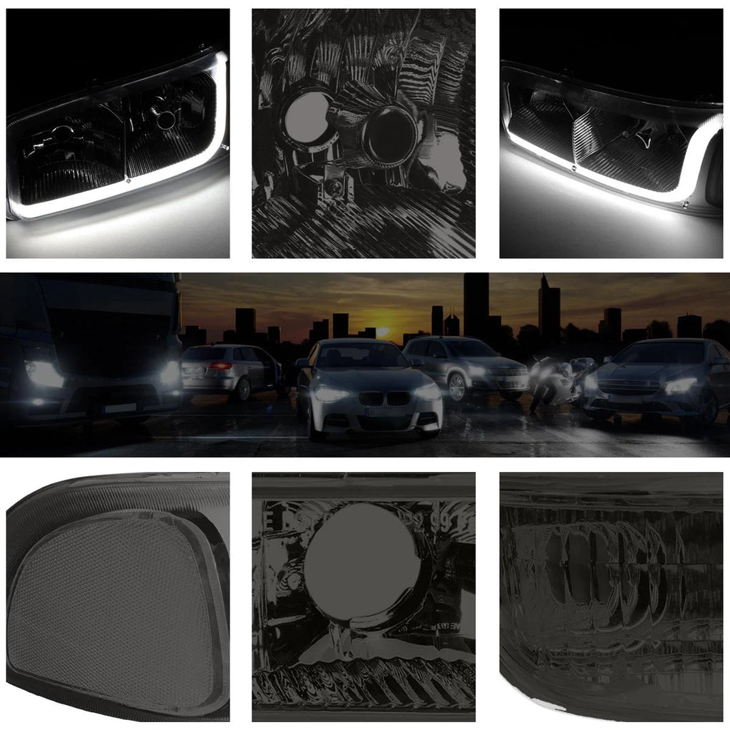 LED DRL Headlight with Bumper Signal Lamps for GMC Sierra/Yukon (1999–2007)