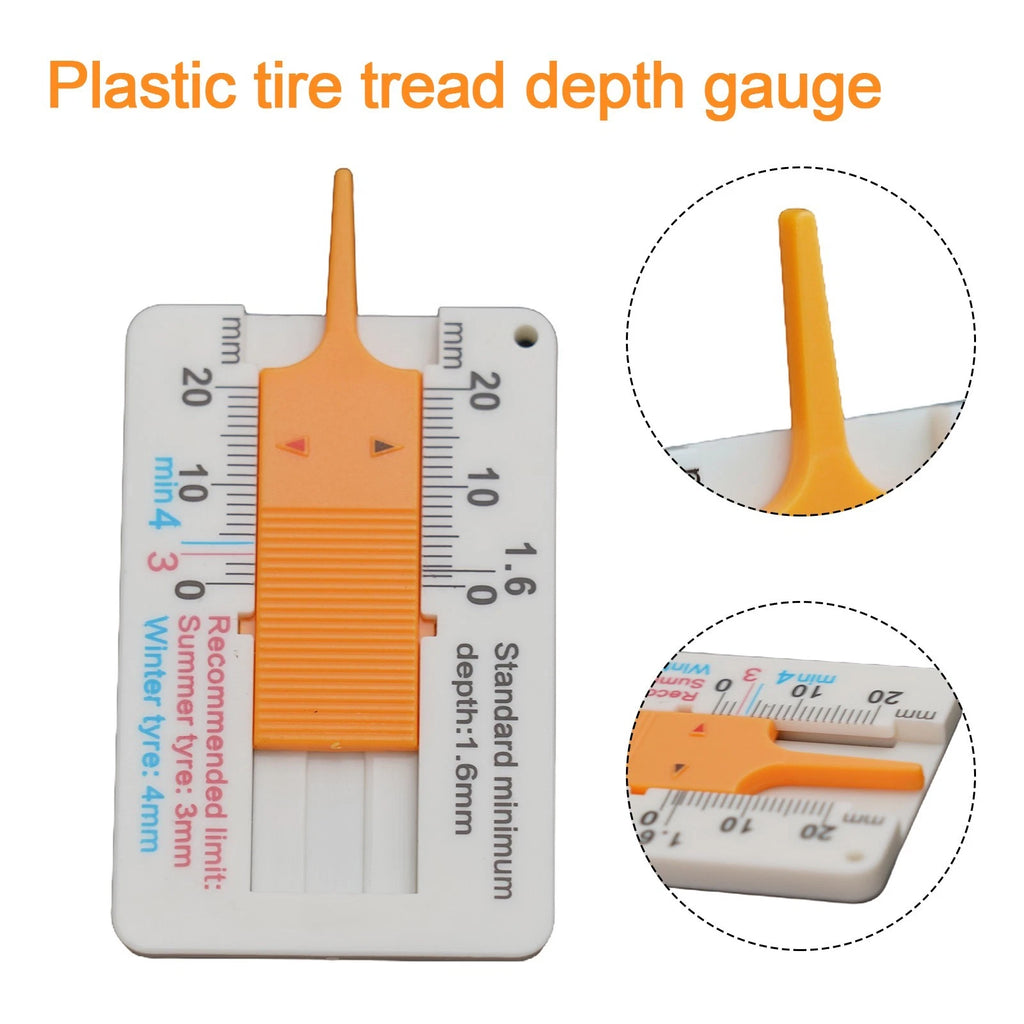 Tire Tread Depth Gauge for Universal Use (0-20mm)