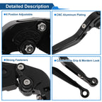 Adjustable Brake Clutch Levers for Honda CBR650R (2019–2023) - Black Titanium 1Pair