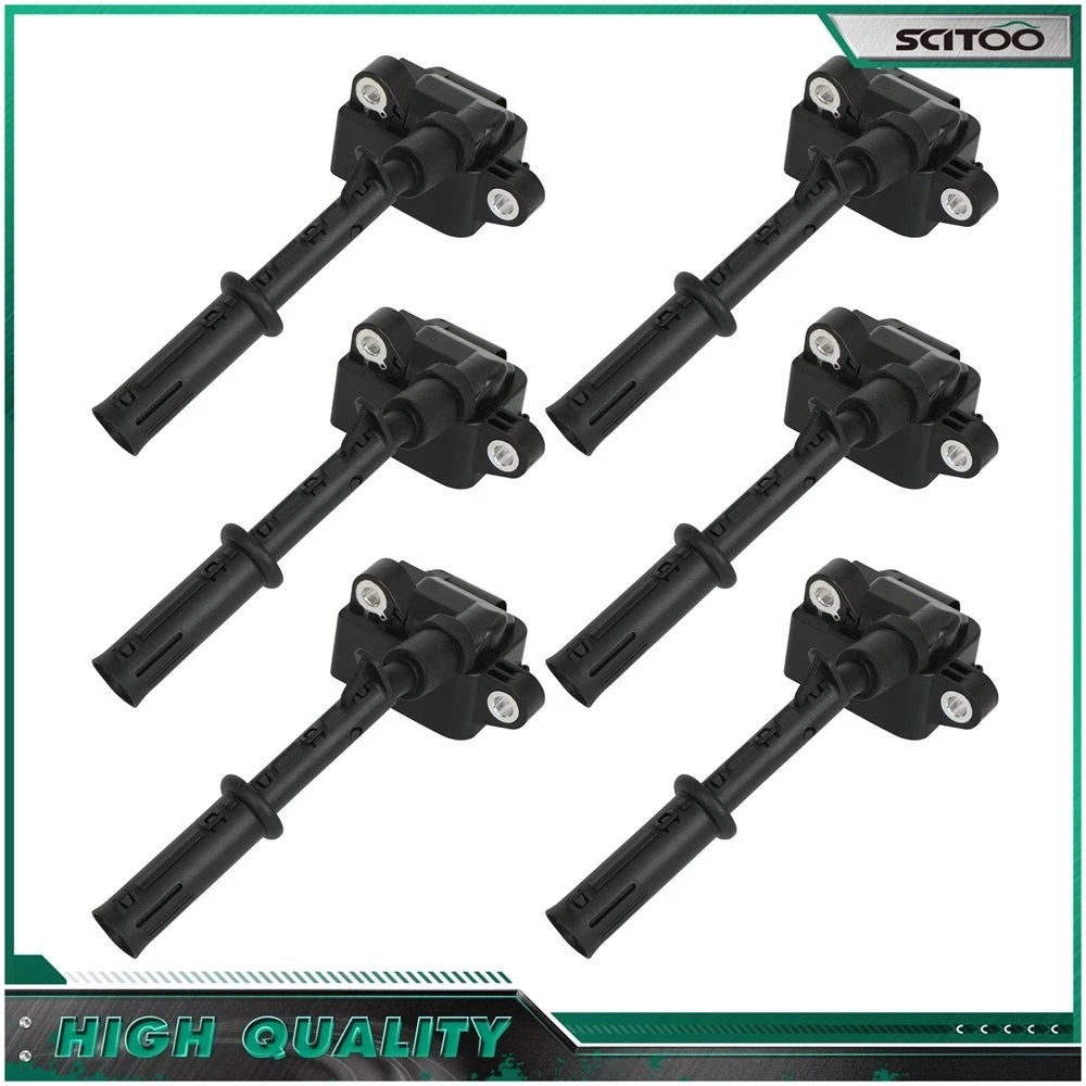 6 Ignition Coils for Mercedes Benz C300 (2013–2014) C350 (2012–2015) 3.5L