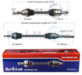 Set of 2 Front CV Axle Shafts for Dodge Durango Jeep Grand Cherokee (1998–2004)