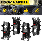 Set of 4 Interior Door Handles for Kia Forte (2010–2013) - Black