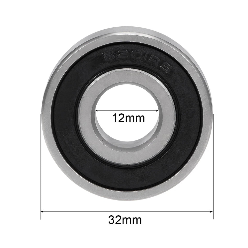 Set of 2 6201-2RS Ball Bearings for Various Models (12x32x10mm)