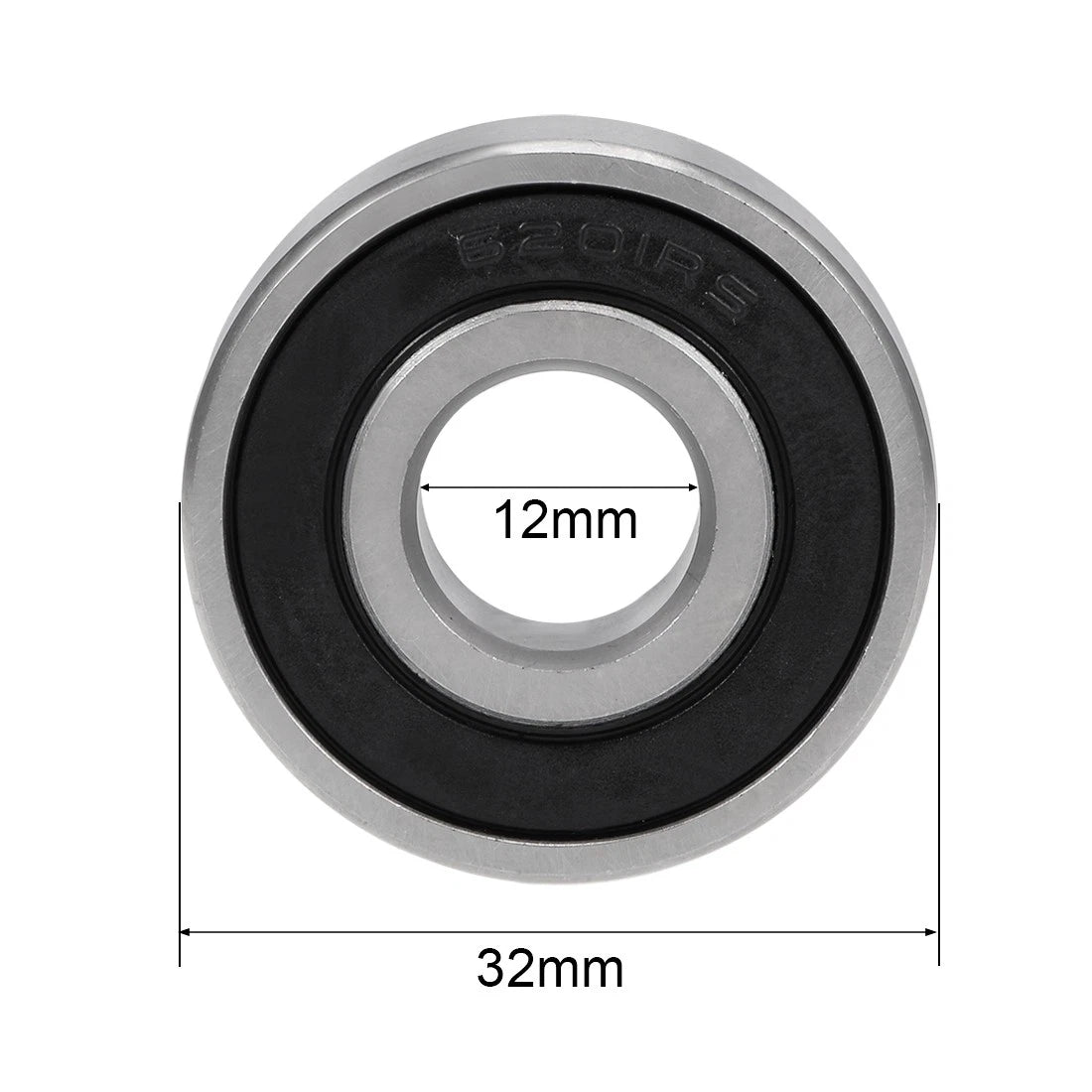 Set of 2 6201-2RS Ball Bearings for Various Models (12x32x10mm)