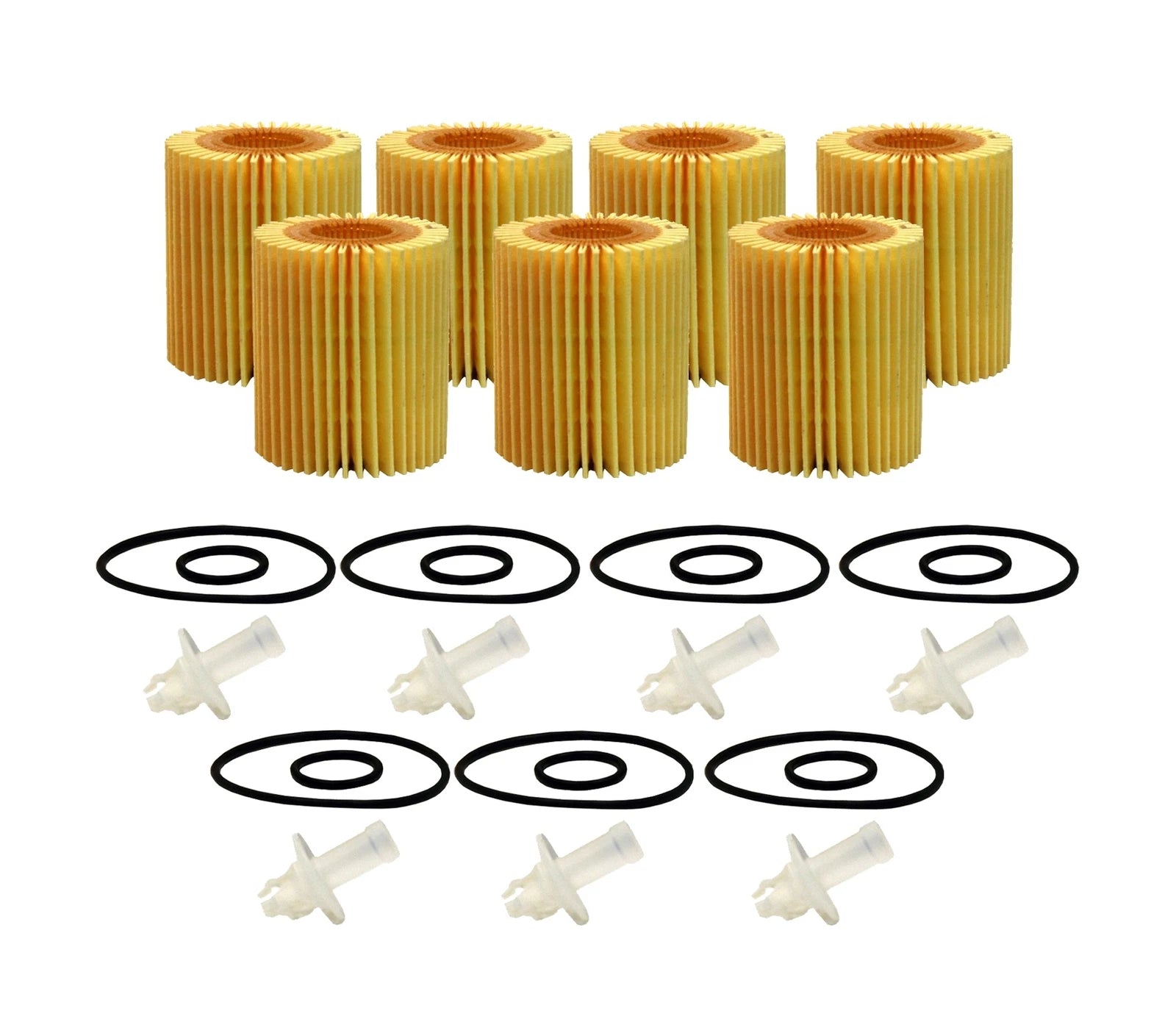 Set of 7 Engine Oil Filters for Lexus Toyota (Wix)