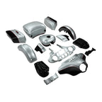 Fairings Bodywork for Harley Touring FLHT (2014–2023) Silver Pearl Glossy Black