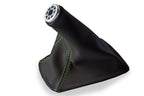 Leather Manual Shift Boot Cover for Toyota Celica (2000–2005) Green Stitch