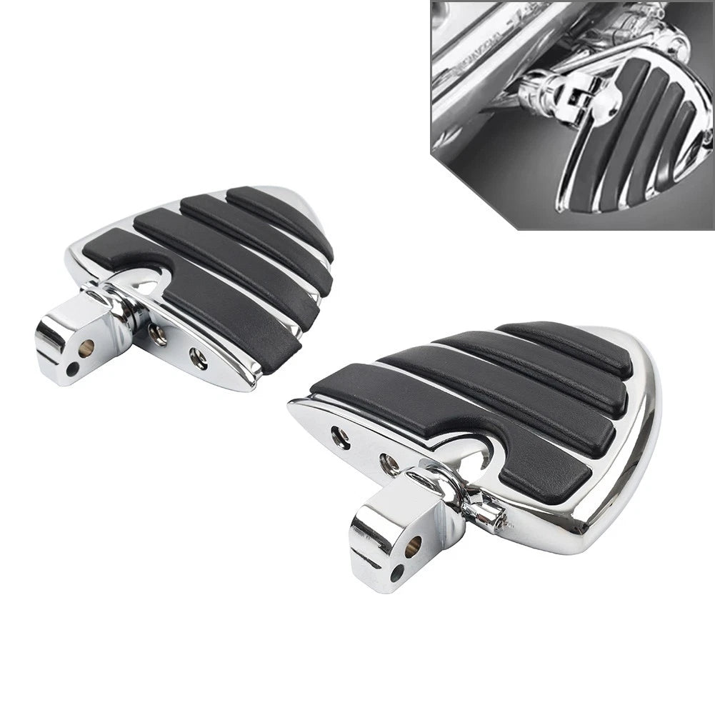2X Chrome Rear Passenger Footrest Pedal for Harley FXBR Breakout (2018–2019)